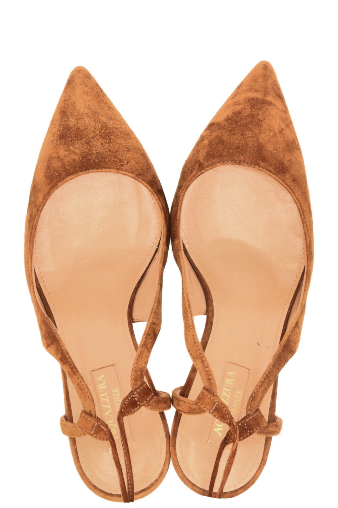 AQUAZZURA Alu Heels 80 Suede Brown