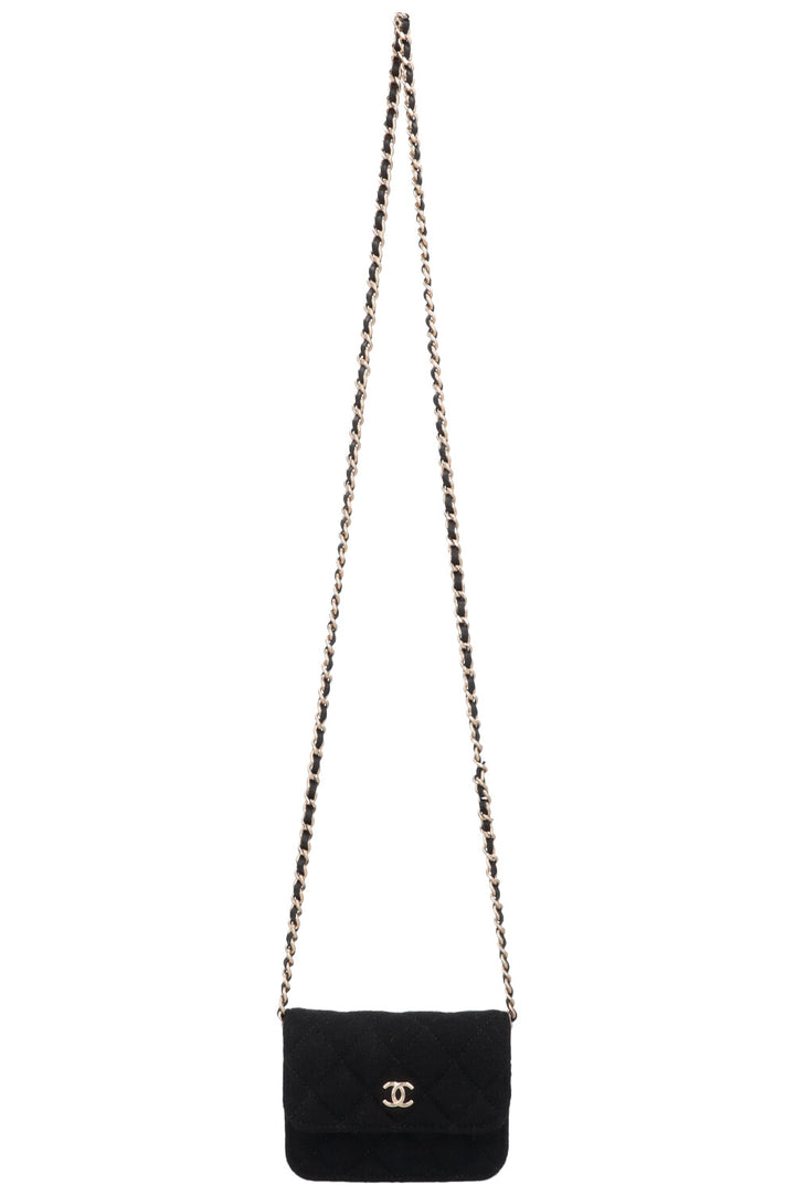 CHANEL Micro Flap Bag Black