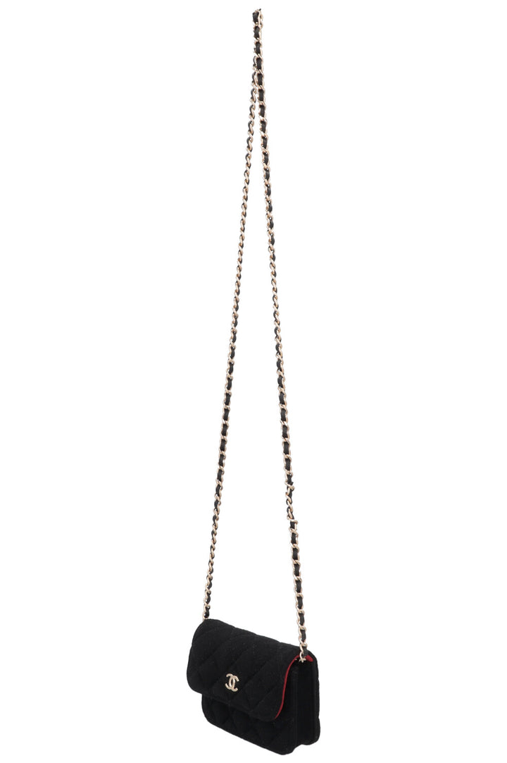 CHANEL Micro Flap Bag Black