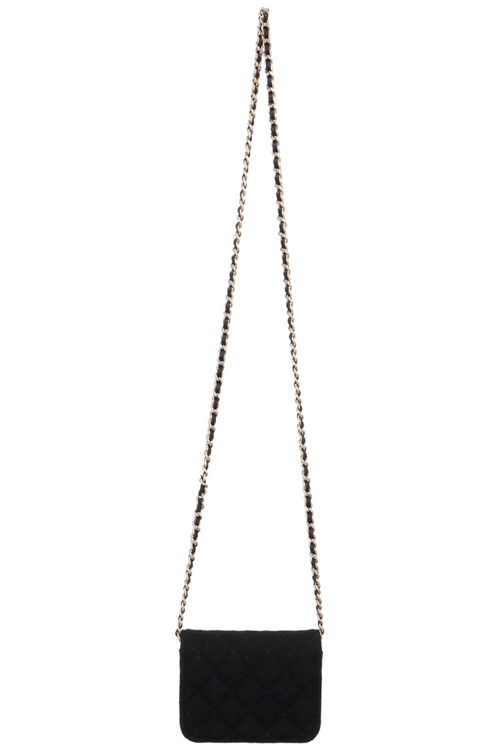 CHANEL Micro Flap Bag Black