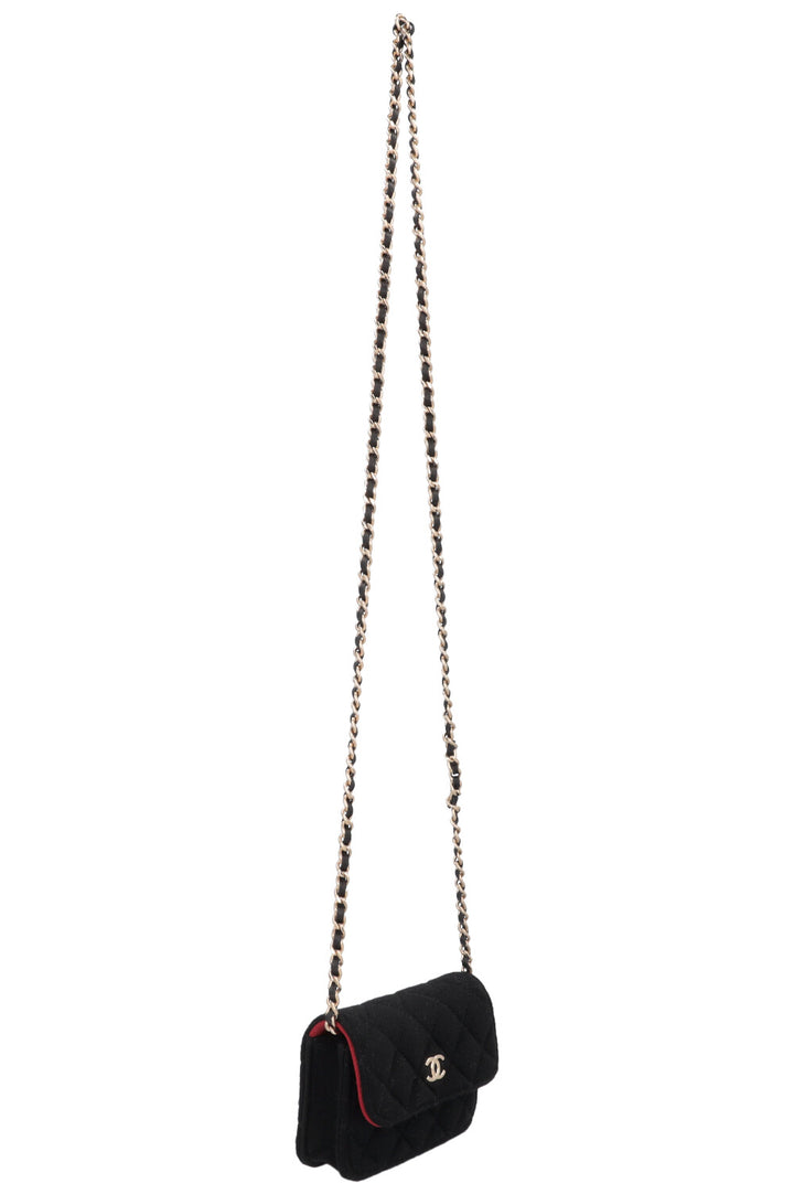 CHANEL Micro Flap Bag Black