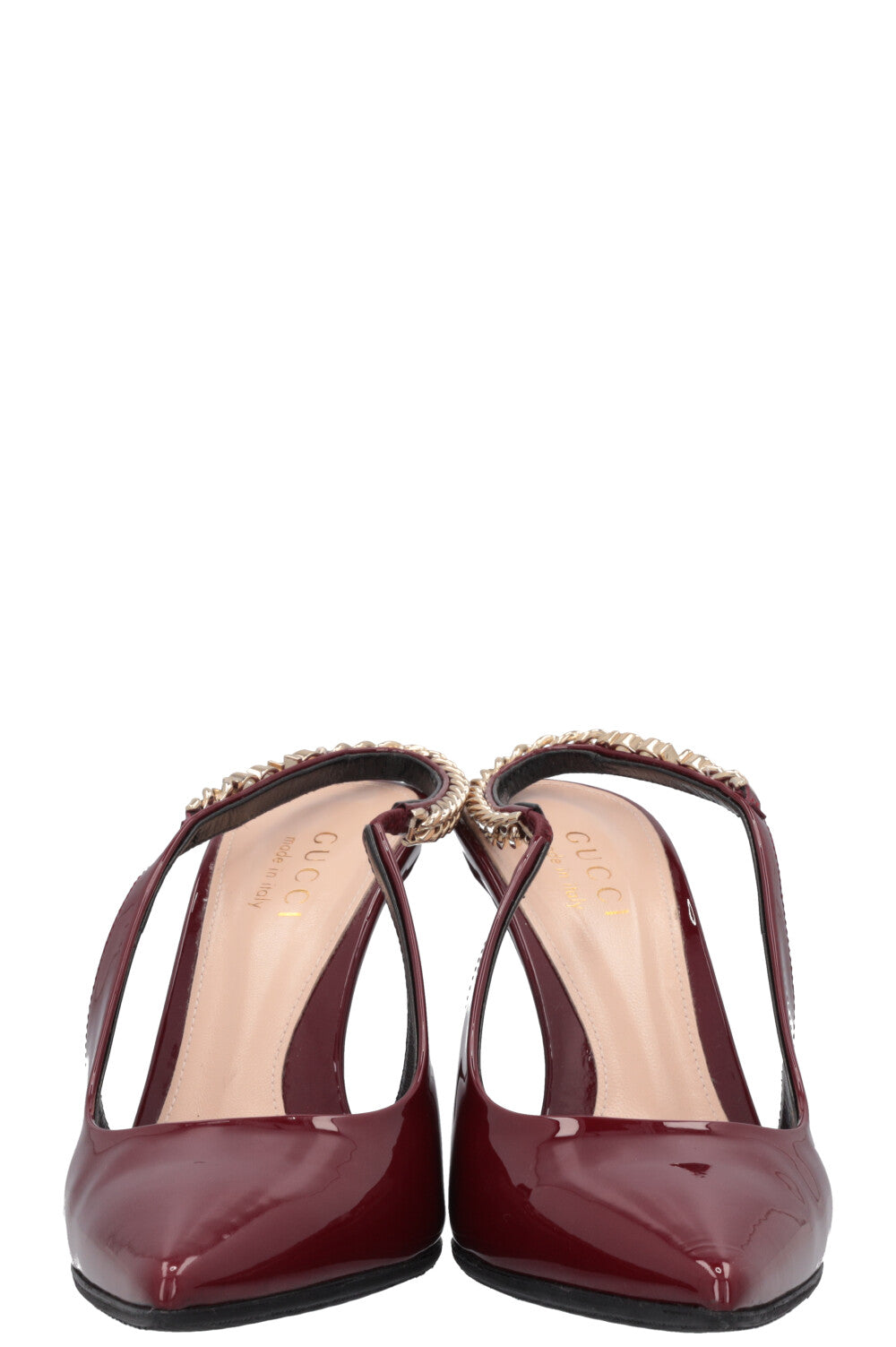 GUCCI Signoria Heels Patent Rosso Ancora