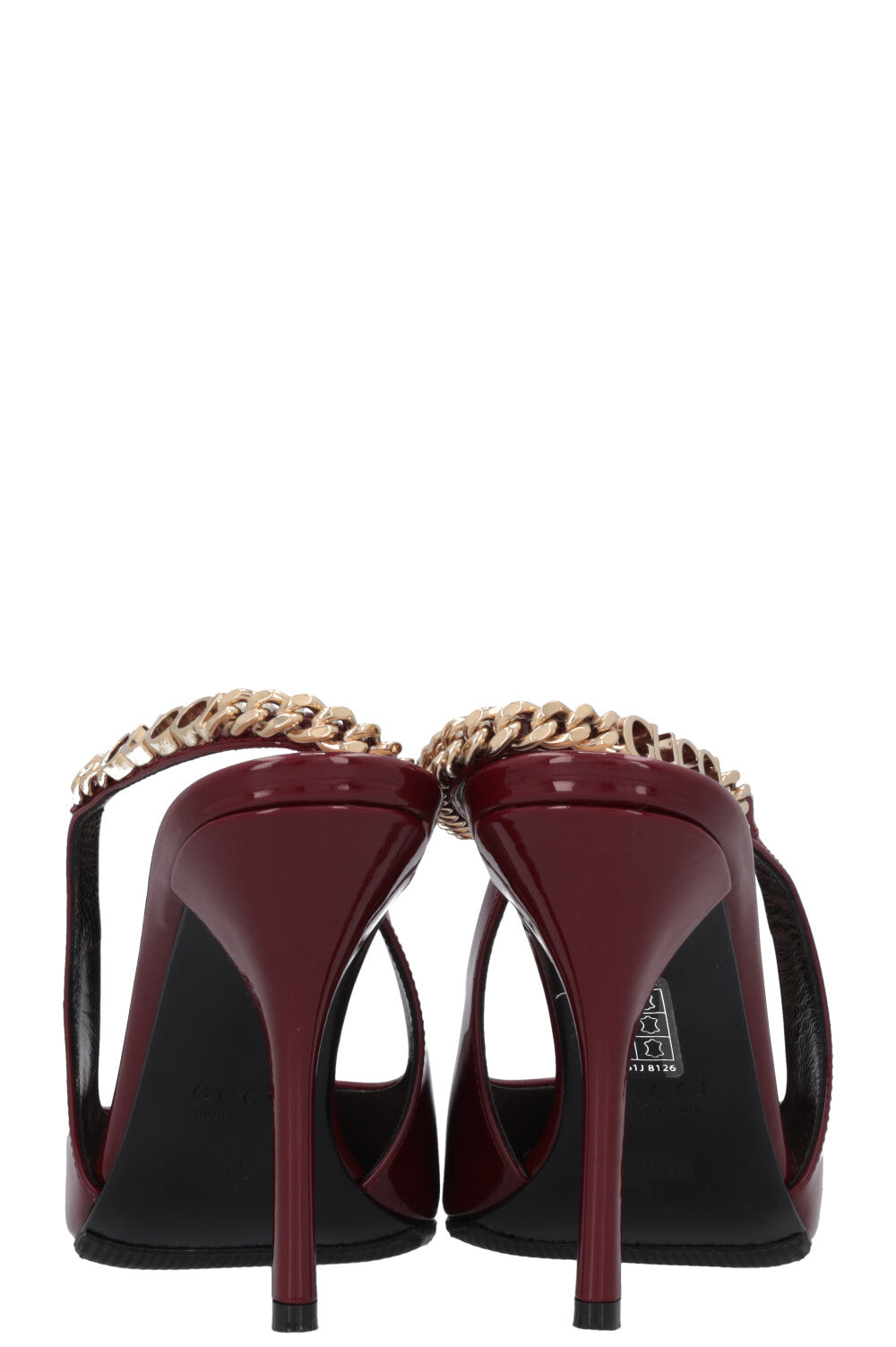 GUCCI Signoria Heels Patent Rosso Ancora