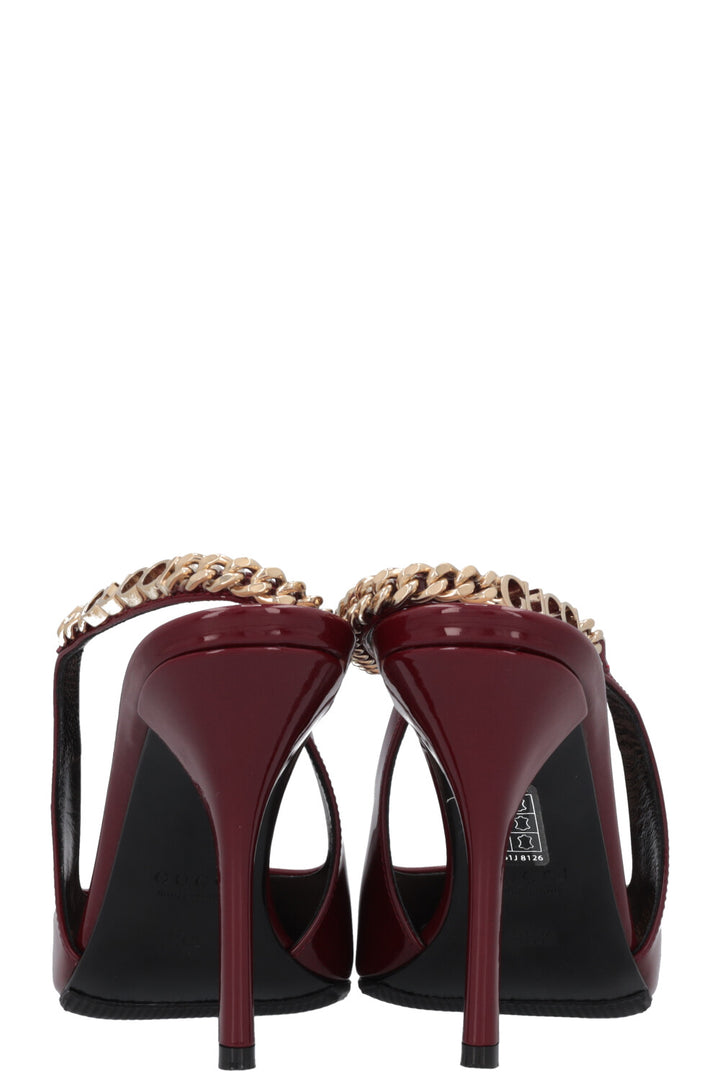 GUCCI Signoria Heels Patent Rosso Ancora
