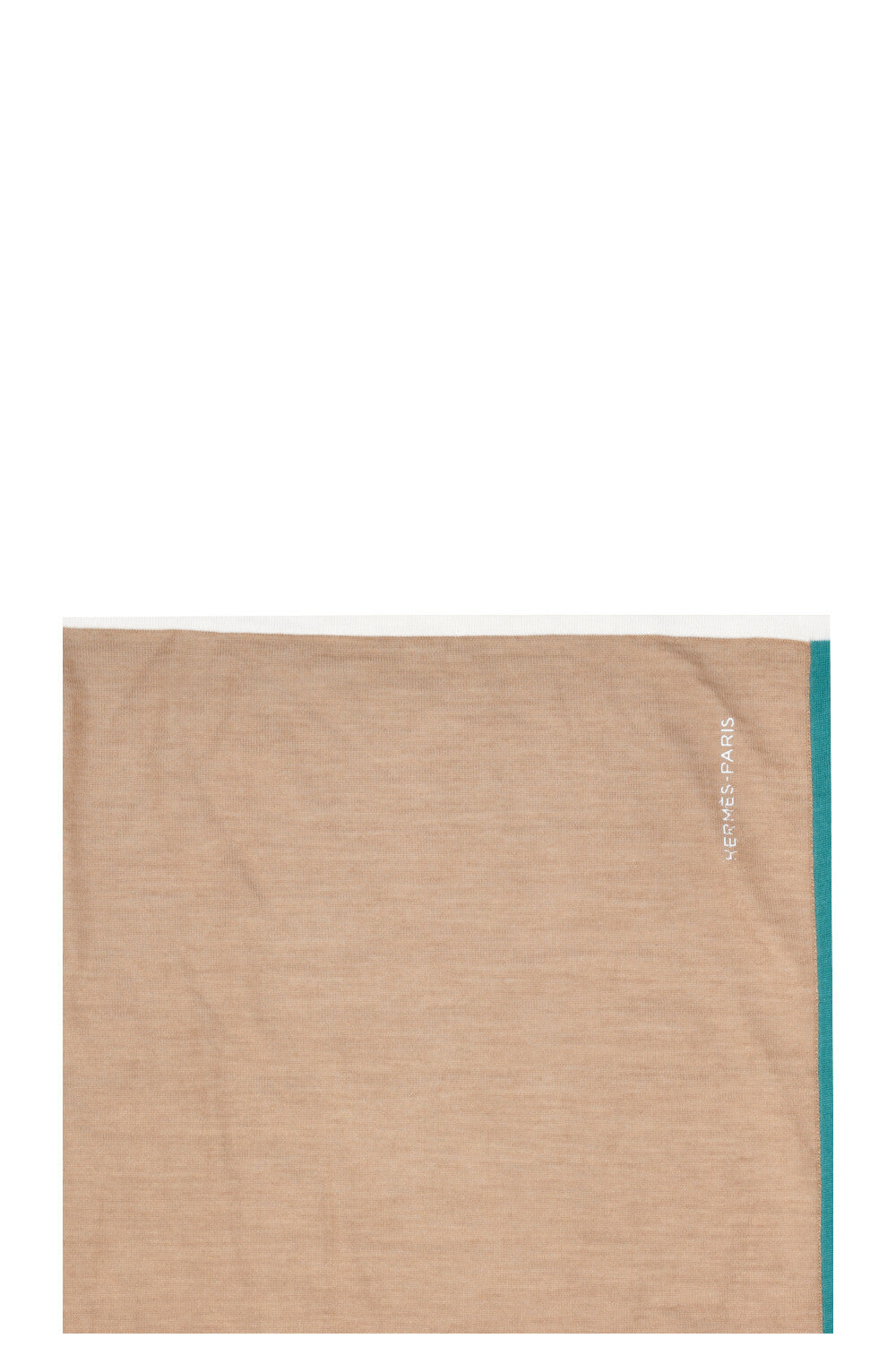 HERMÈS Large Scarf Cashmere Silk Brown