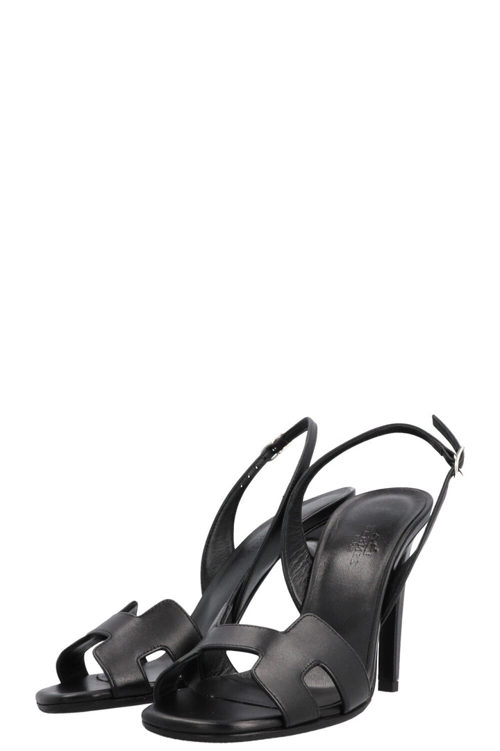 HERMÈS Ella Heels Leather Black