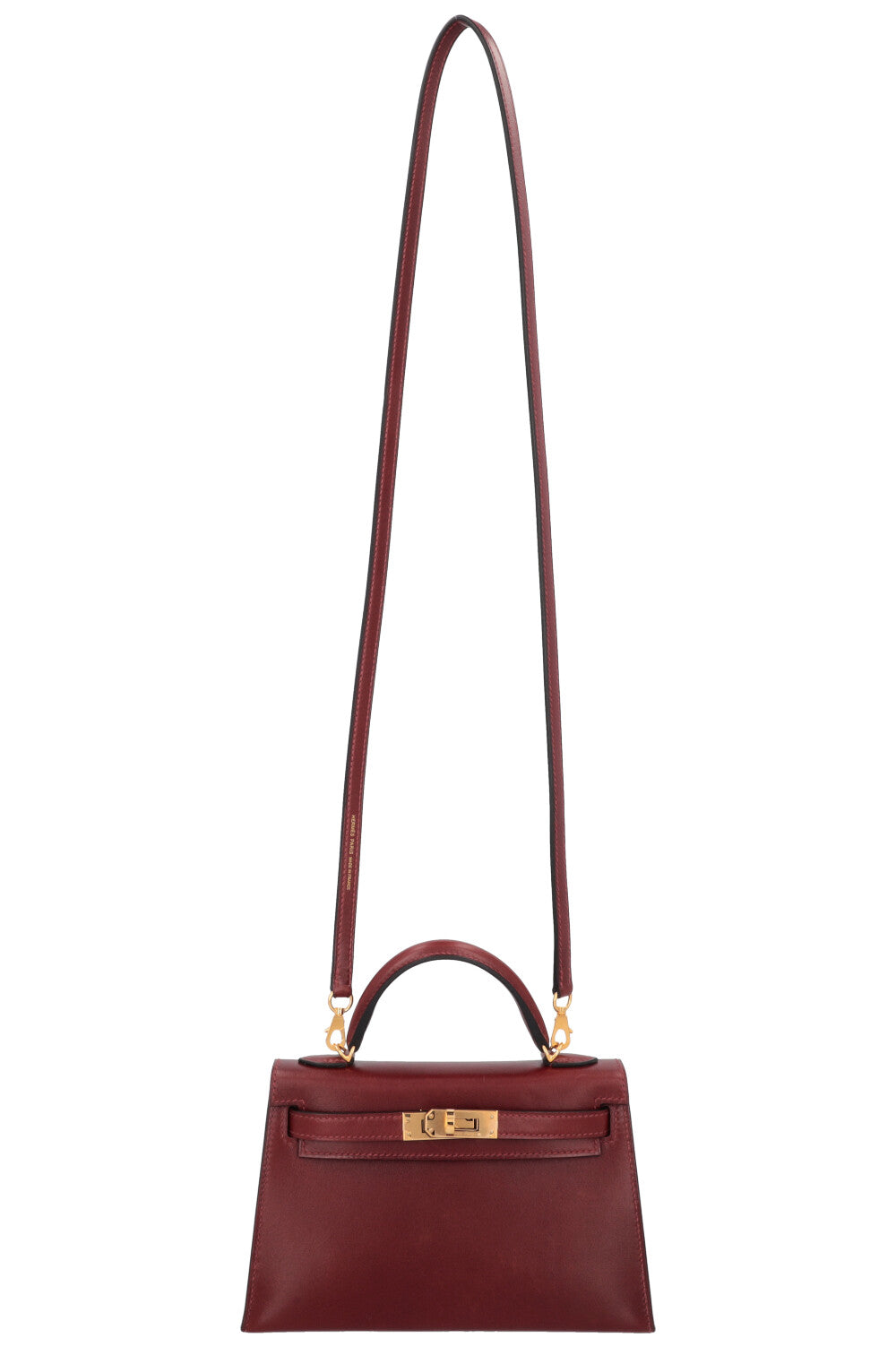 HERMES Mini Kelly Sellier Box Rouge H