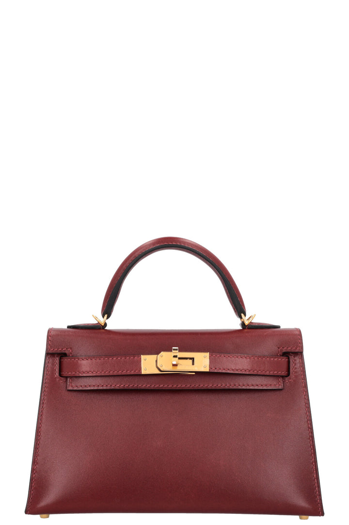 HERMES Mini Kelly Sellier Box Rouge H