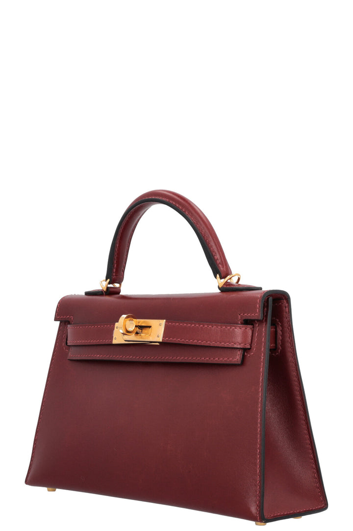 HERMES Mini Kelly Sellier Box Rouge H
