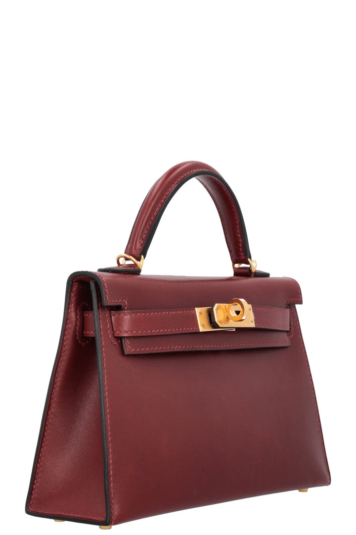 HERMES Mini Kelly Sellier Box Rouge H