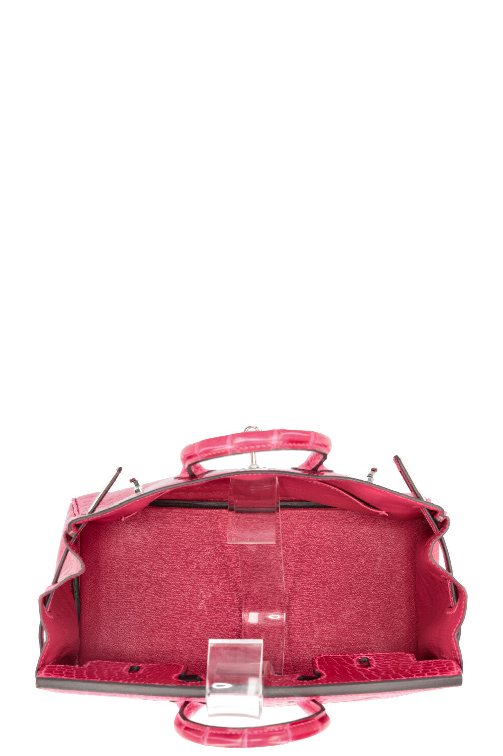 HERMÈS Birkin 25 Crocodile Porosus Lisse Rose Mexique