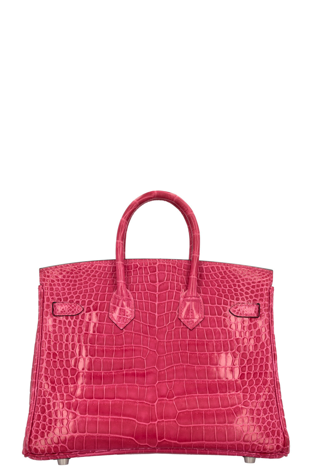 HERMÈS Birkin 25 Crocodile Porosus Lisse Rose Mexique