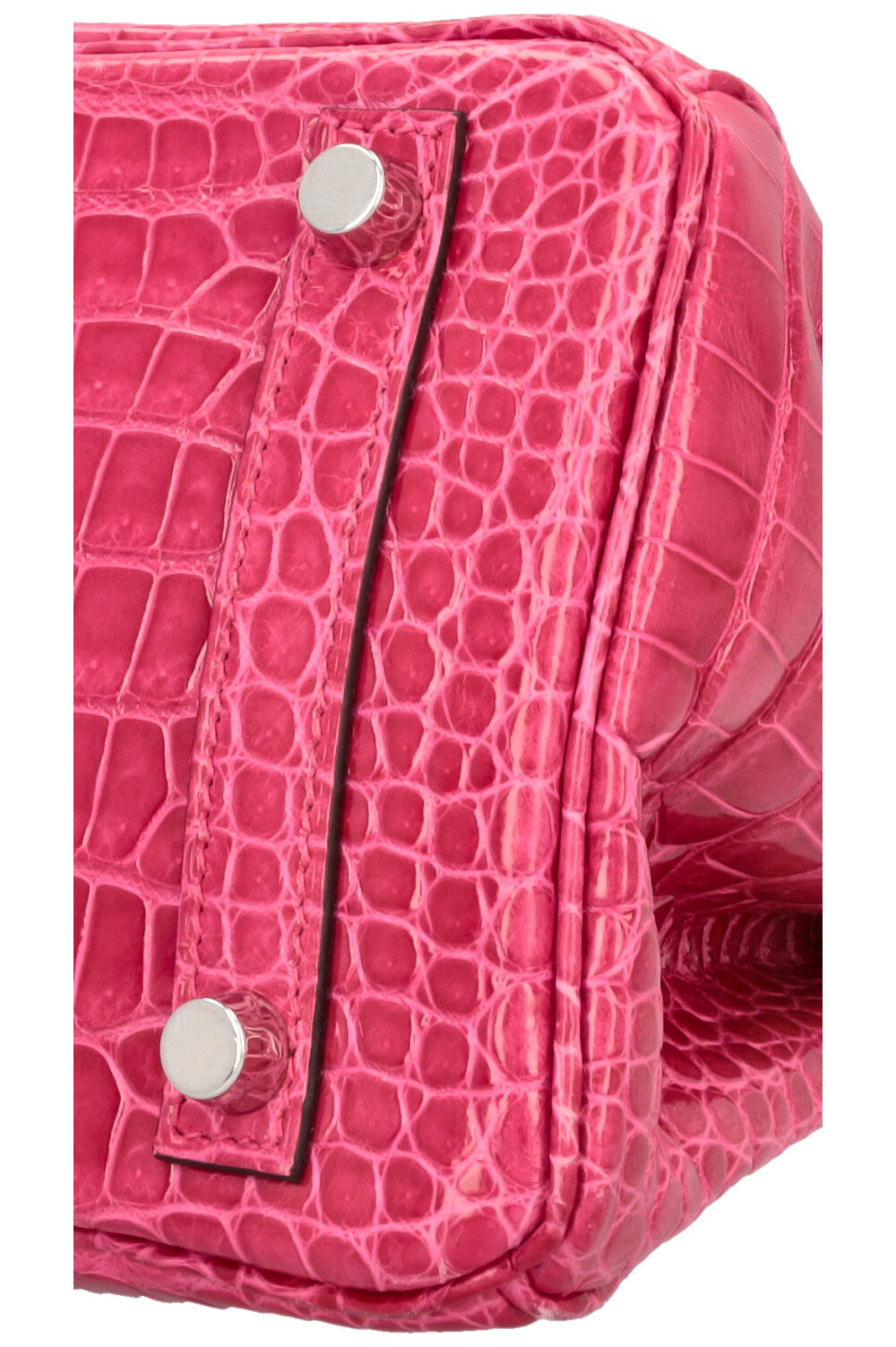 HERMÈS Birkin 25 Crocodile Porosus Lisse Rose Mexique