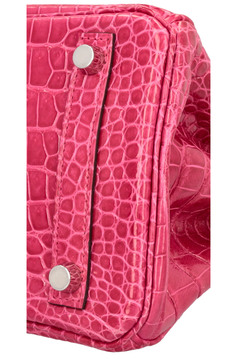 HERMÈS Birkin 25 Crocodile Porosus Lisse Rose Mexique