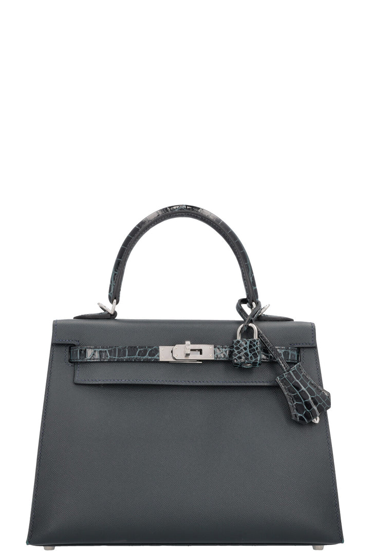 HERMÈS Kelly 25 Sellier Touch Vert Rousseau