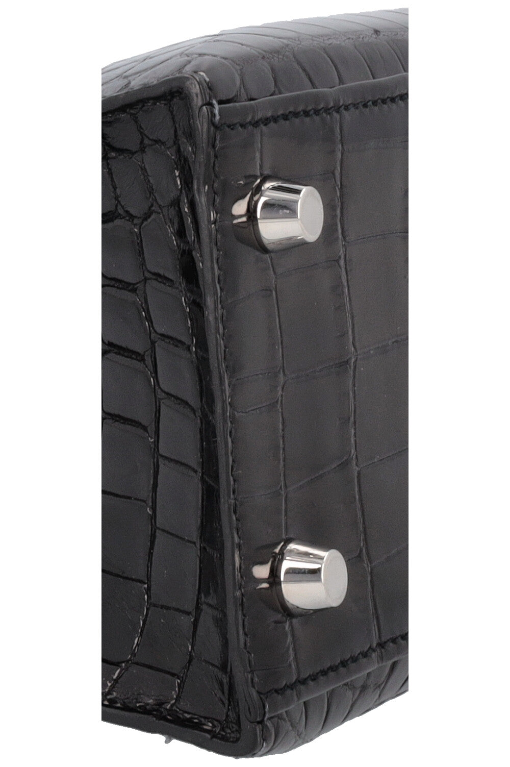 HERMÈS Kelly 25 Sellier Crocodile Niloticus Lisse Noir