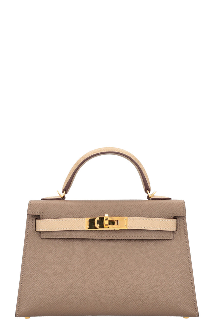 HERMÈS Mini Kelly HSS Sellier Epsom Etoupe Trench