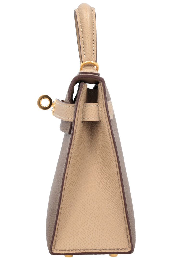 HERMÈS Mini Kelly HSS Sellier Epsom Etoupe Trench