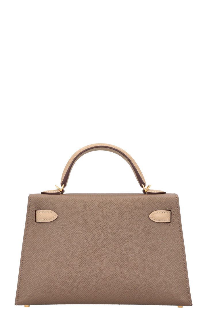 HERMÈS Mini Kelly HSS Sellier Epsom Etoupe Trench