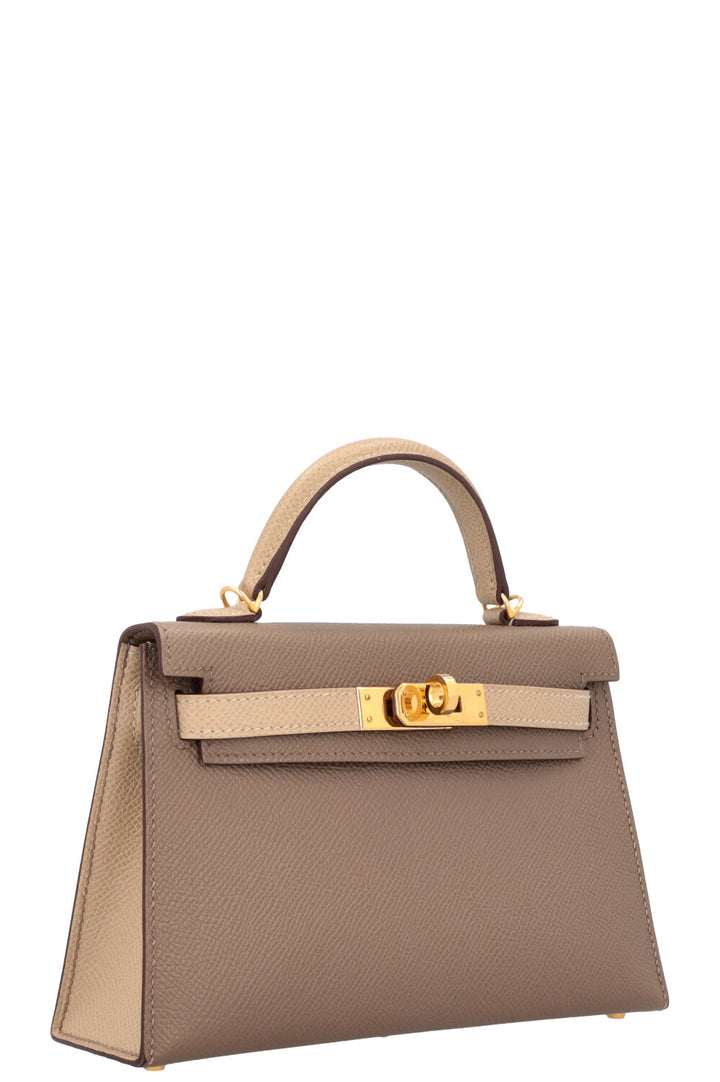 HERMÈS Mini Kelly HSS Sellier Epsom Etoupe Trench
