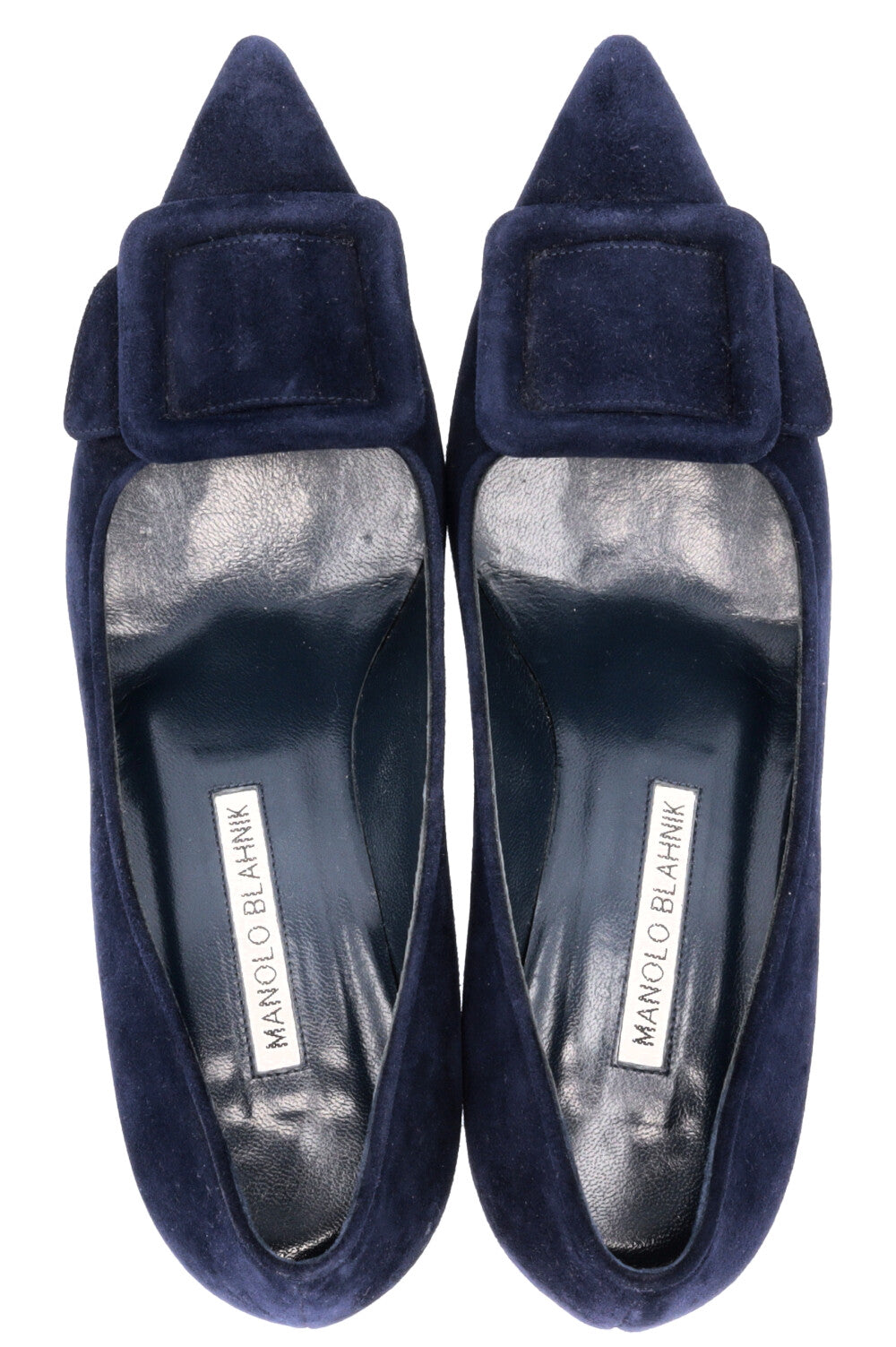 MANOLO BLAHNIK Maysale 50 Heels Navy
