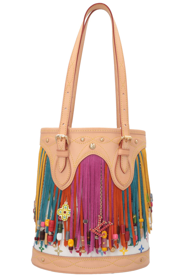 Sac seau à franges LOUIS VUITTON x Takashi Murakami multicolore