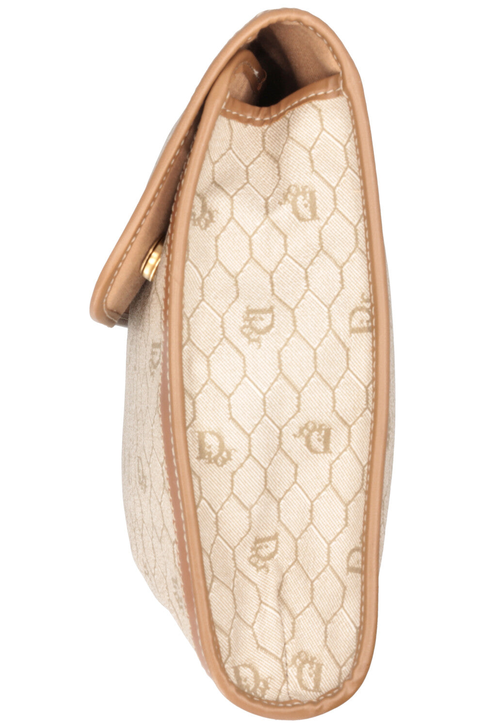 CHRISTIAN DIOR Briefcase Clutch Canvas Beige