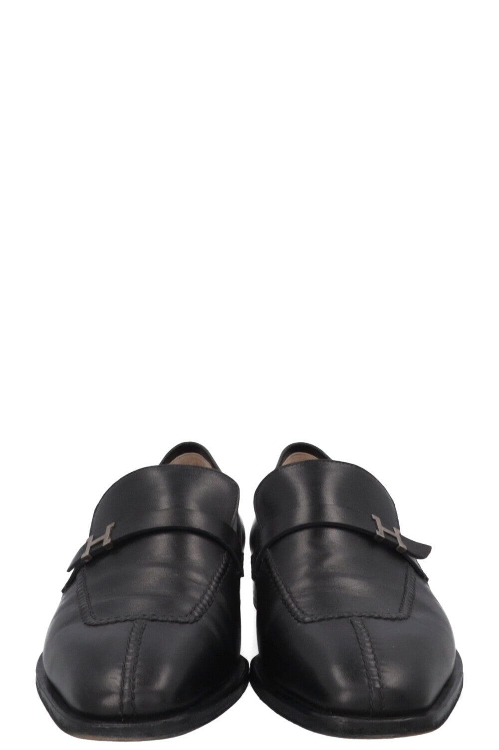 Mocassins Hermès Giovanni en cuir noir