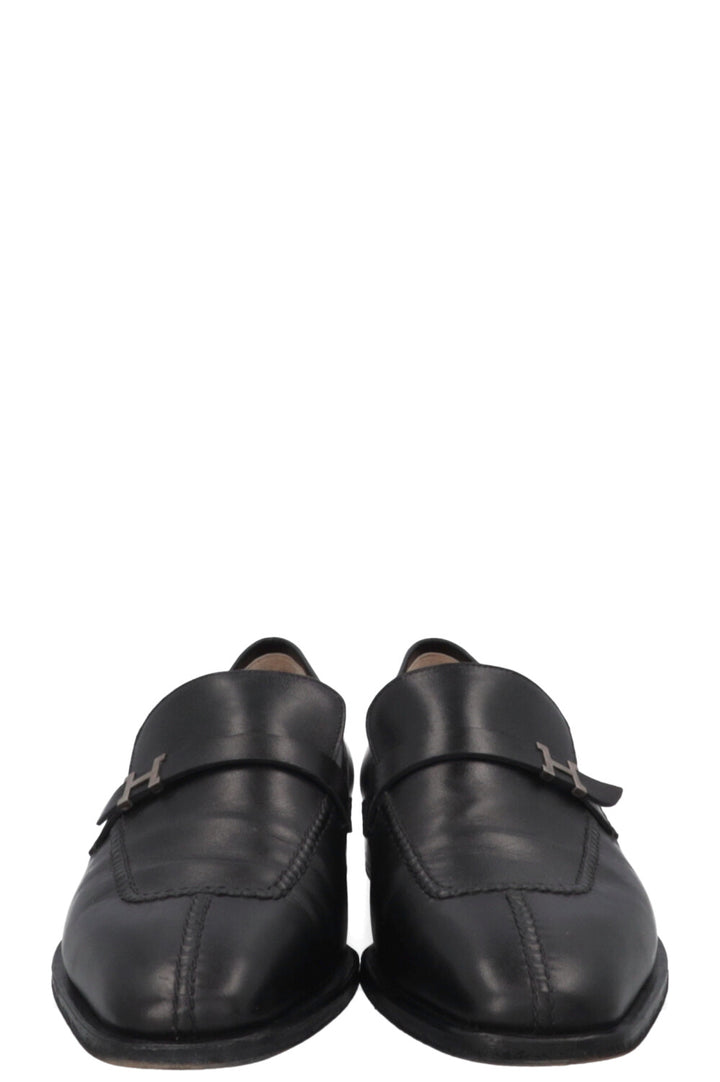 Mocassins Hermès Giovanni en cuir noir