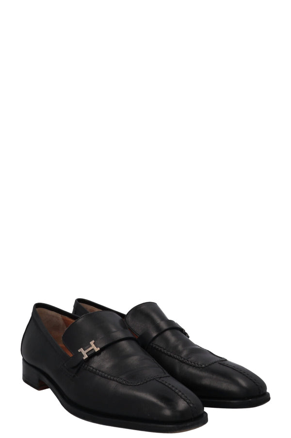 HERMÈS Giovanni Loafers Leather Black