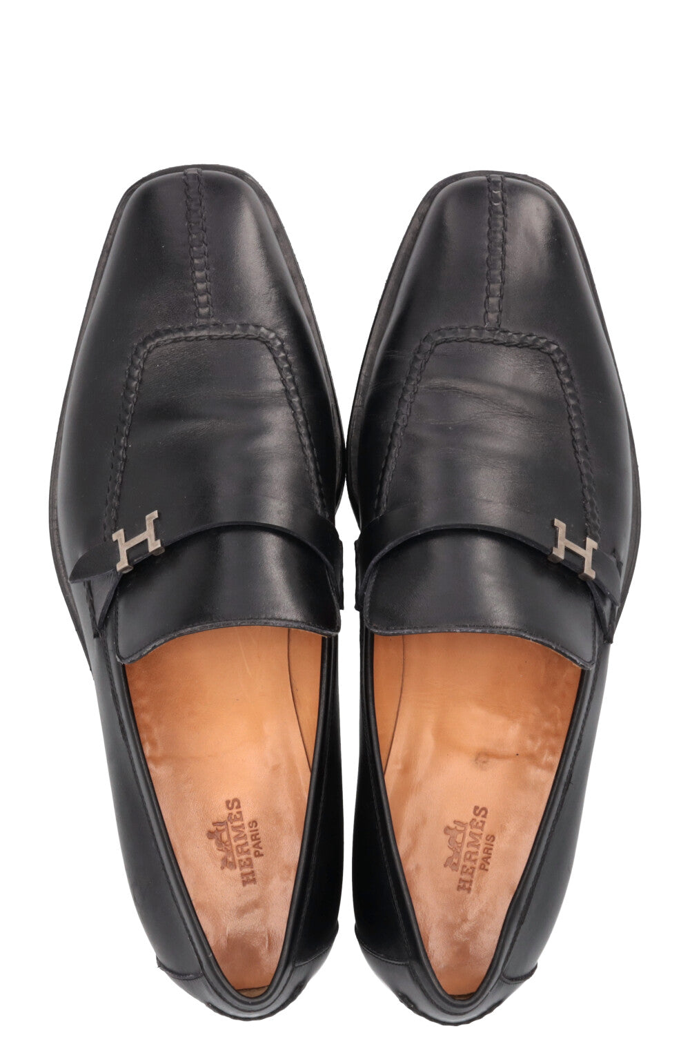 Mocassins Hermès Giovanni en cuir noir