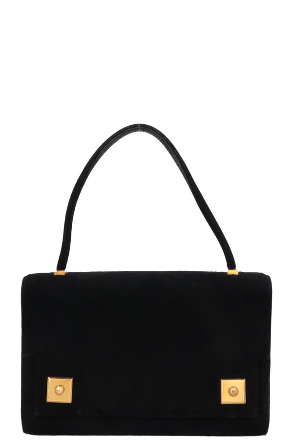 HERMÈS Sac à main The Piano en daim noir