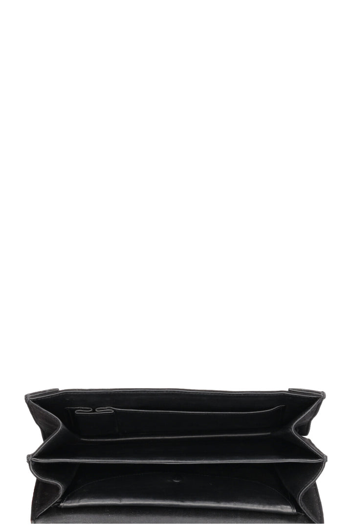 HERMÈS The Piano Top Handle Bag Suede Black