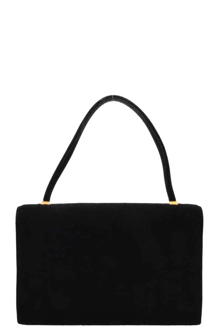 HERMÈS The Piano Top Handle Bag Suede Black