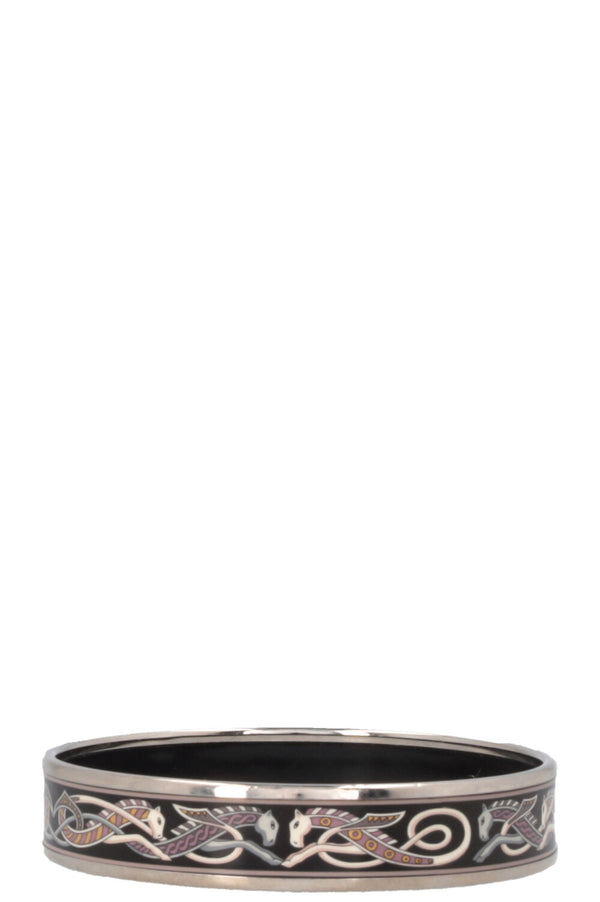 HERMÈS Cheval Bracelet Email Black