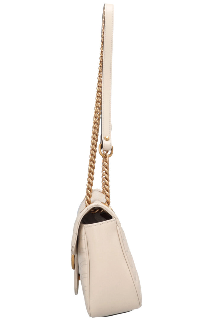 GUCCI Small Marmont Quilted Crossbody Bag Ivory