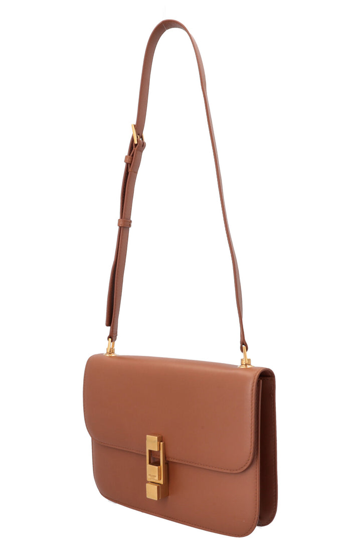 SAINT LAURENT Sac Le Carre Crossbody Bag Brown