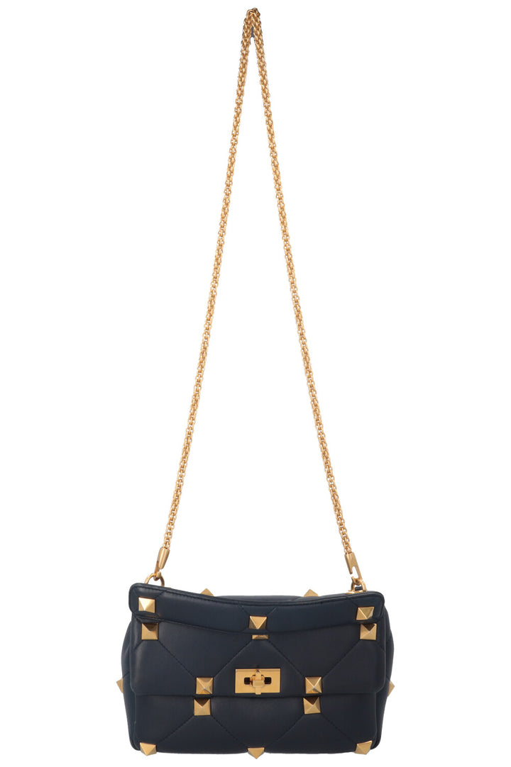 VALENTINO Roman Stud Top Handle Bag Blue