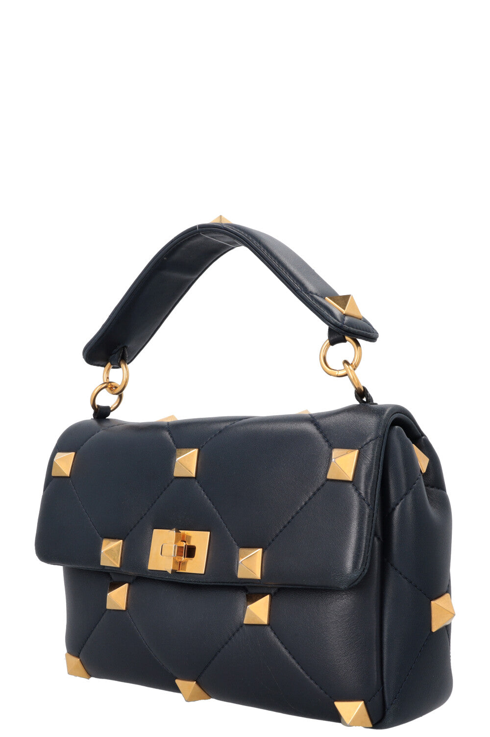 VALENTINO Roman Stud Top Handle Bag Blue