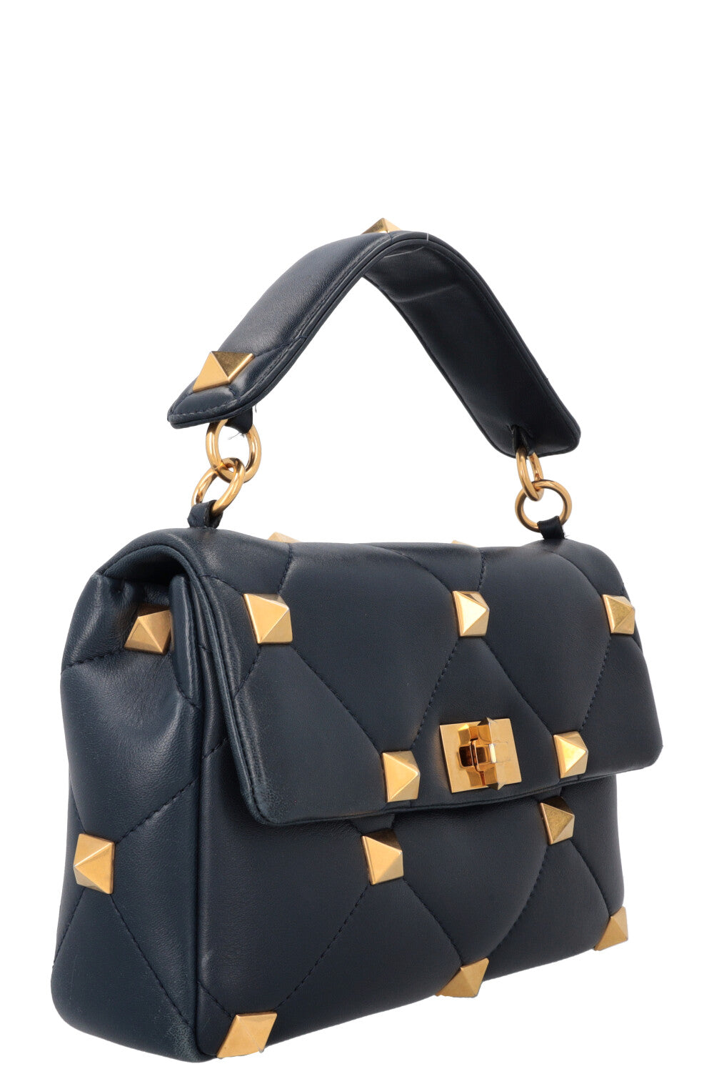 VALENTINO Roman Stud Top Handle Bag Blue