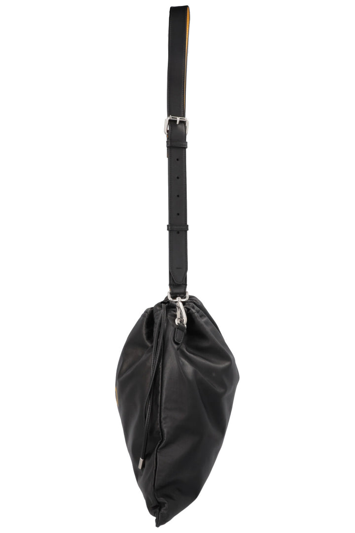 FENDI Logo Drawstring Tote Bag Black