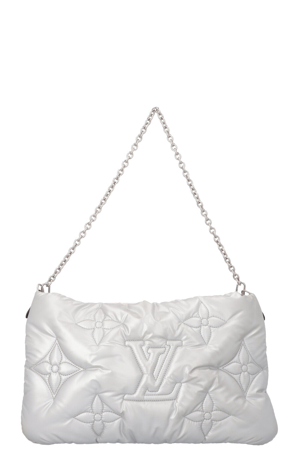 LOUIS VUITTON Maxi Multi Pochette Bag Nylon Rose Silver