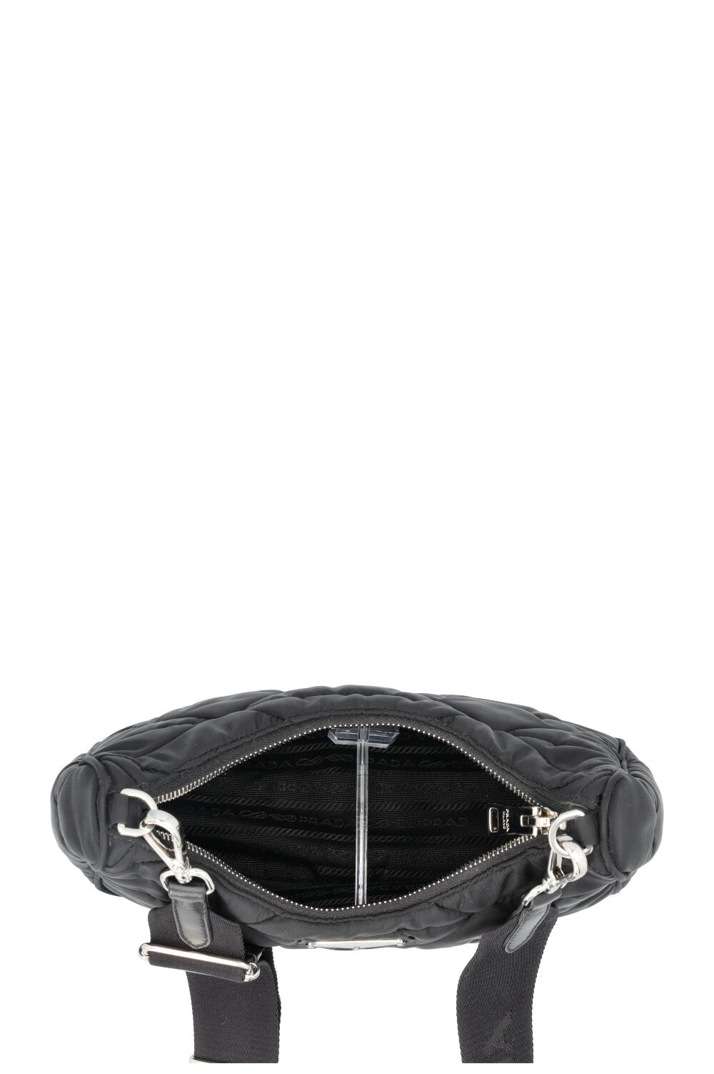 PRADA Quilted Re-Nylon Crossbody Bag Black