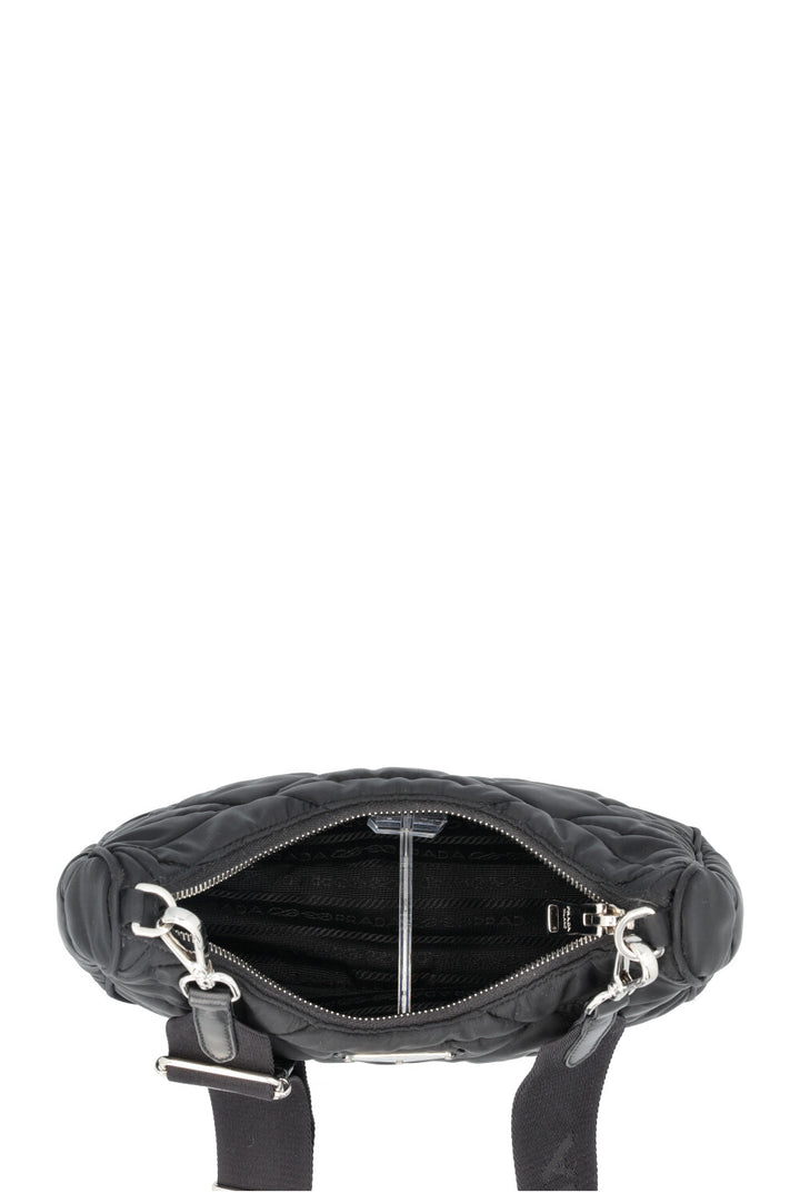 PRADA Quilted Re-Nylon Crossbody Bag Black