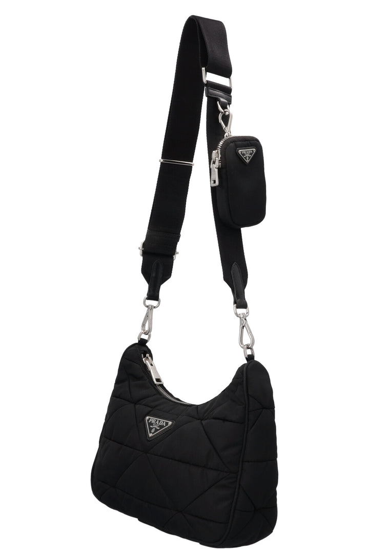 PRADA Quilted Re-Nylon Crossbody Bag Black