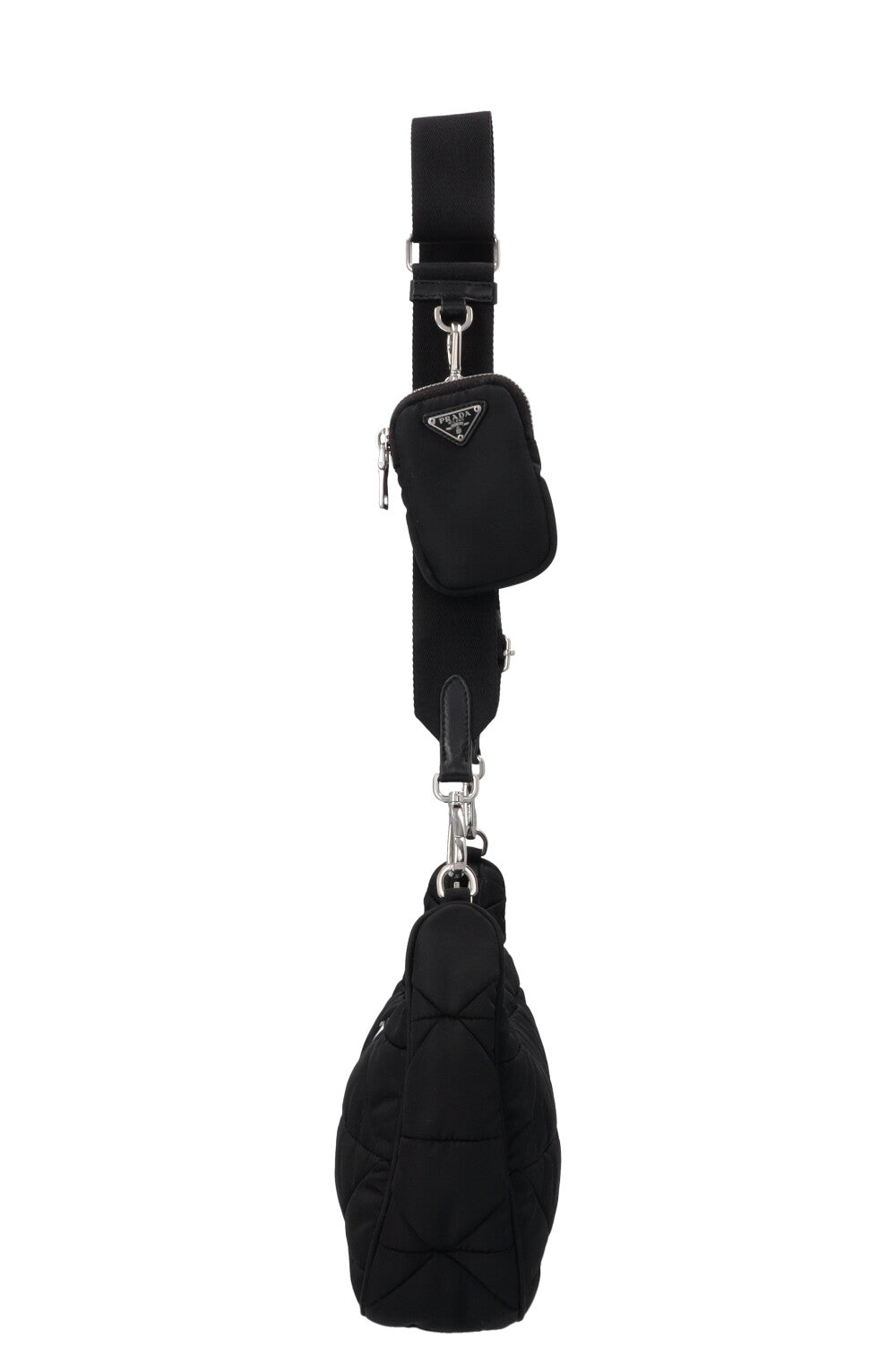 PRADA Quilted Re-Nylon Crossbody Bag Black