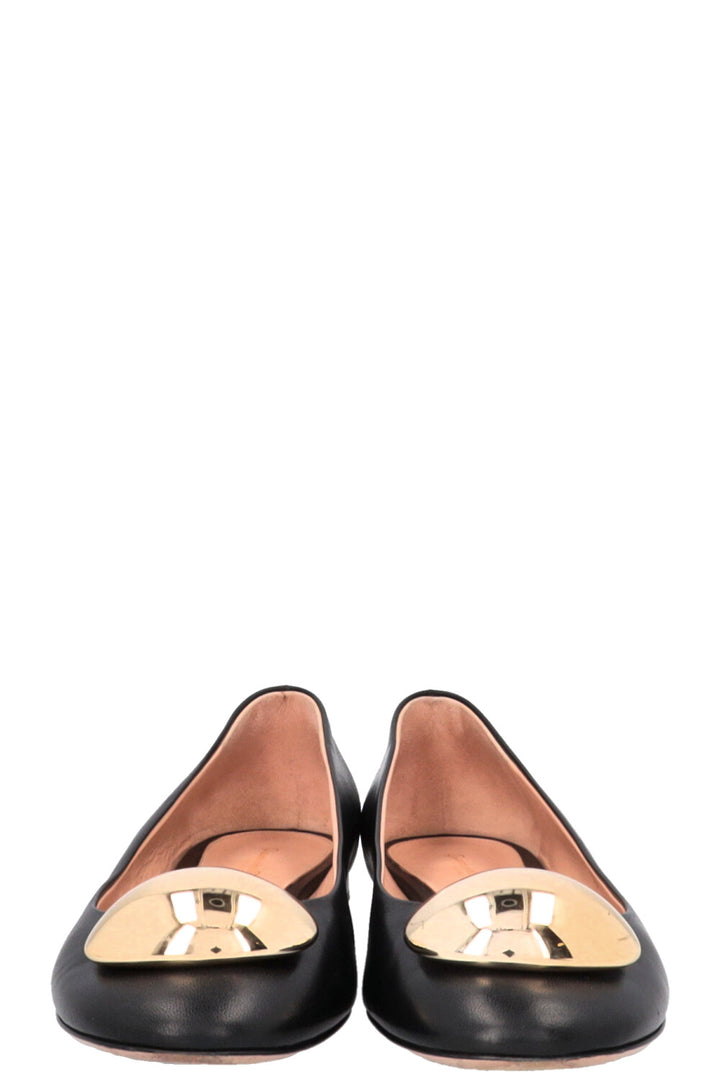 GIANVITO ROSSI Sphera Ballet Flats Leather Black