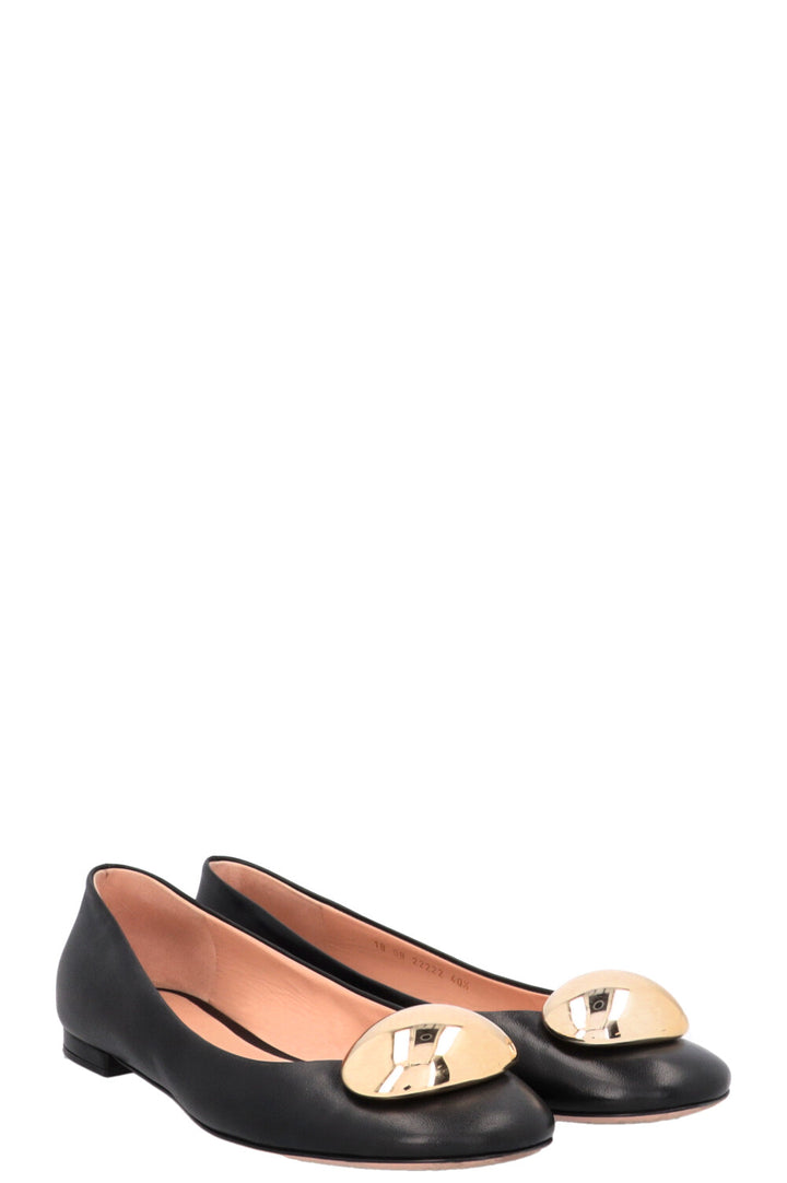 GIANVITO ROSSI Sphera Ballet Flats Leather Black