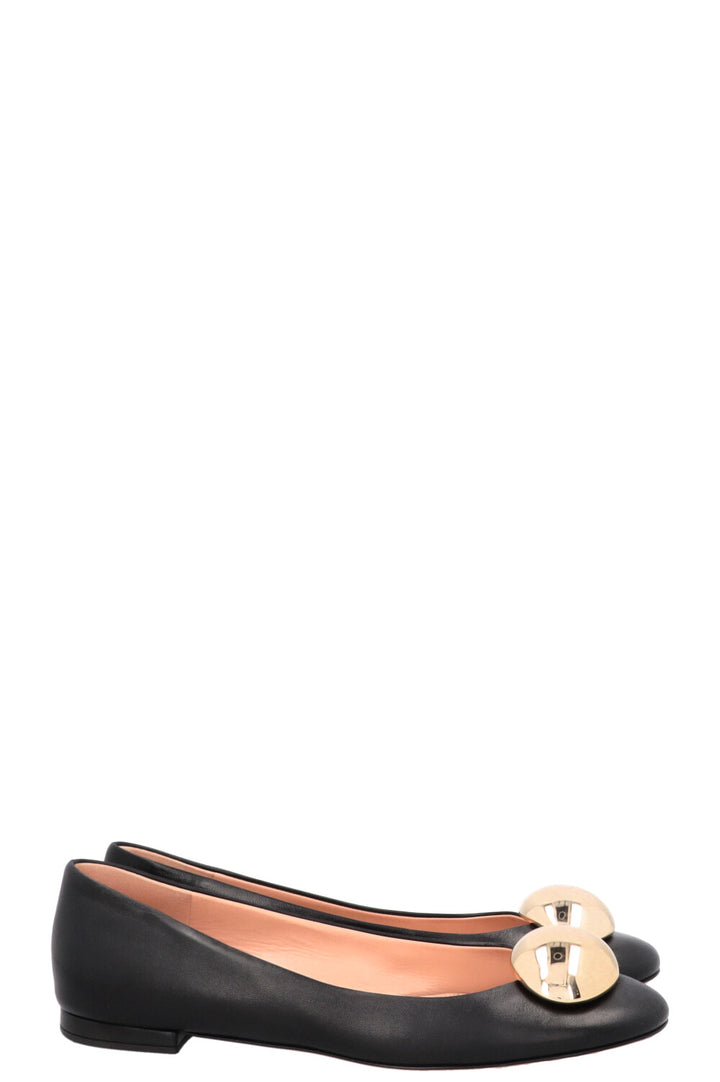 GIANVITO ROSSI Sphera Ballet Flats Leather Black