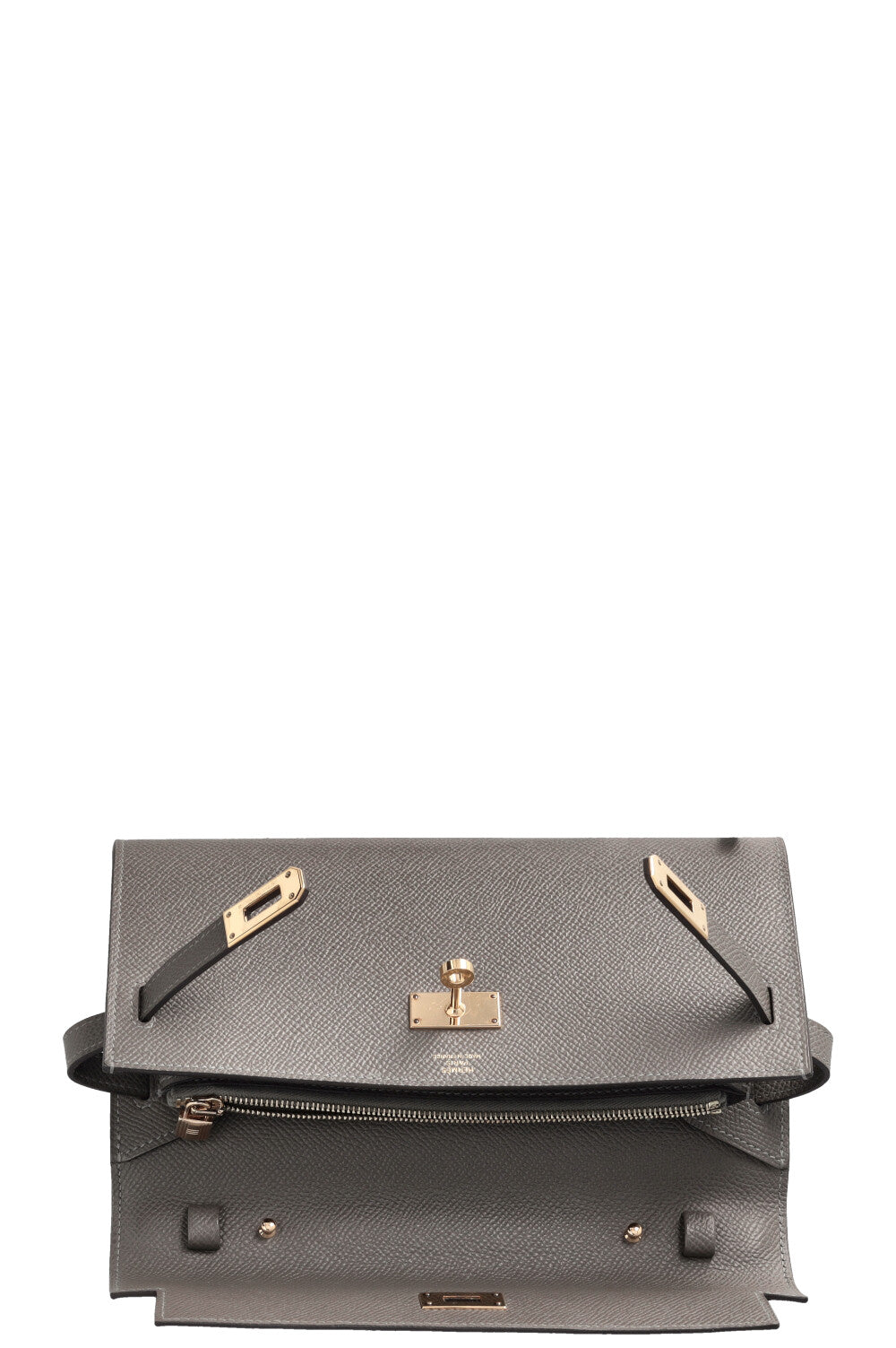 HERMÈS Kelly To Go Veau Epsom Gris Meyer